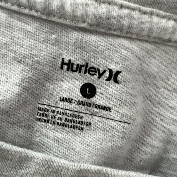 Hurley Shirt Men Large Gray Short Sleeve Graphic Print Surf Co. Casual Tee - Picture 3 of 11